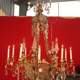 Bronze lustre and crystal 19th