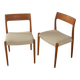 Model 77 dining chairs, Niels O. Møller