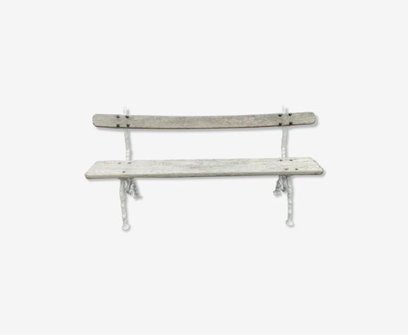 Old bench foot decoration branch