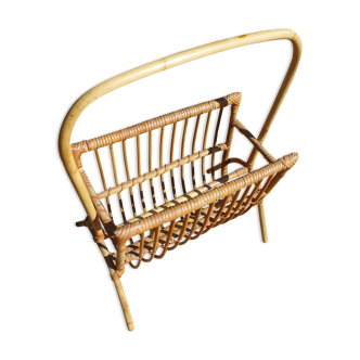 Vintage rattan magazine door