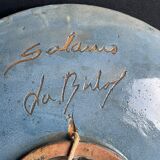 Large hollow ceramic dish signed Salamò La Bisbal (Spain)