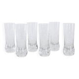 Set of six glasses, Italian design, 1970s, made in Italy