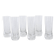Set of six glasses, Italian design, 1970s, made in Italy