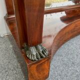 Console in mahogany and marble "Return from Egypt". Empire, nineteenth century