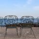 Set of 4 wrought iron garden chairs, France, 20th century