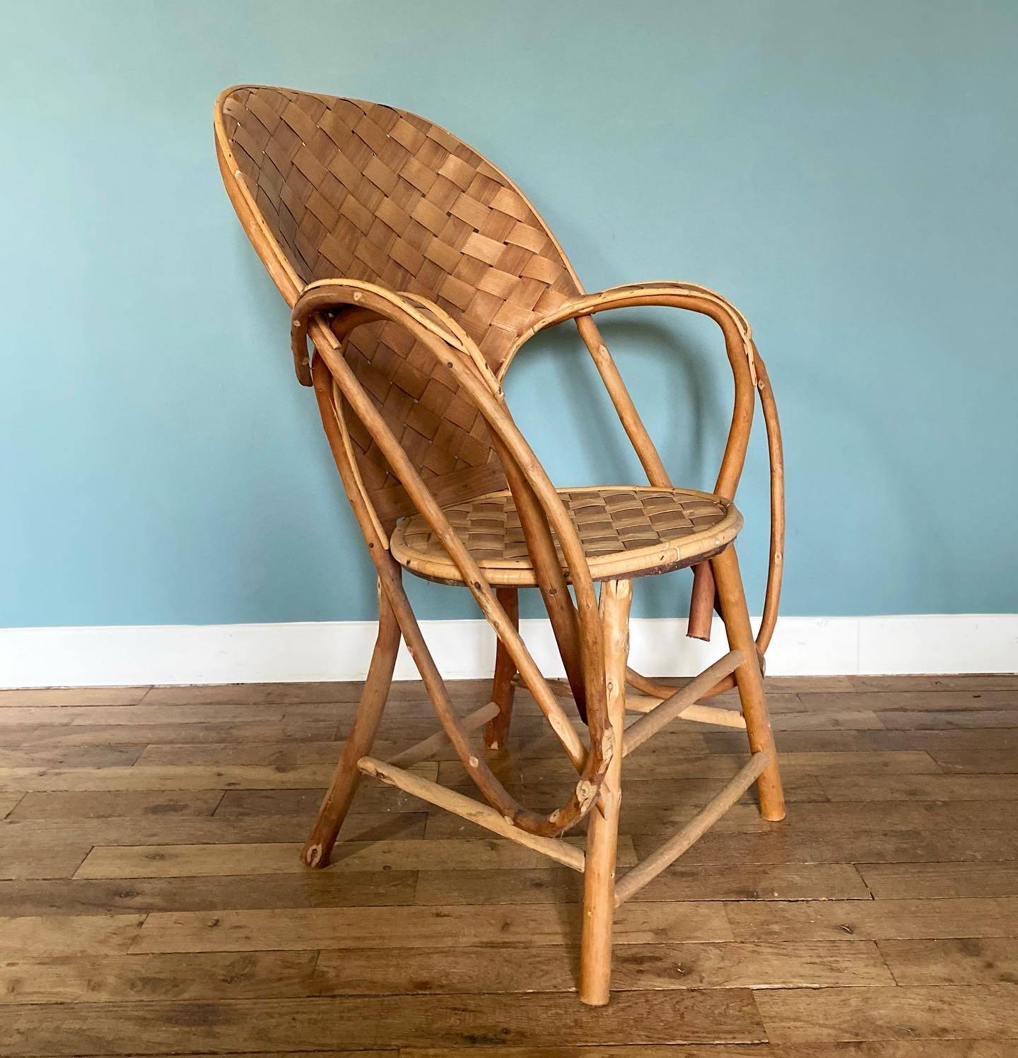 Chestnut armchair called “Le Corbusier”