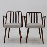 1960s Antonin Suman Set of Six Beech Dining Chairs, Restored