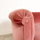 Vintage pink velvet two seater sofa
