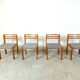 Set of 4 pine wood SG 1200 dining chairs by Cees Braakman, 1970s