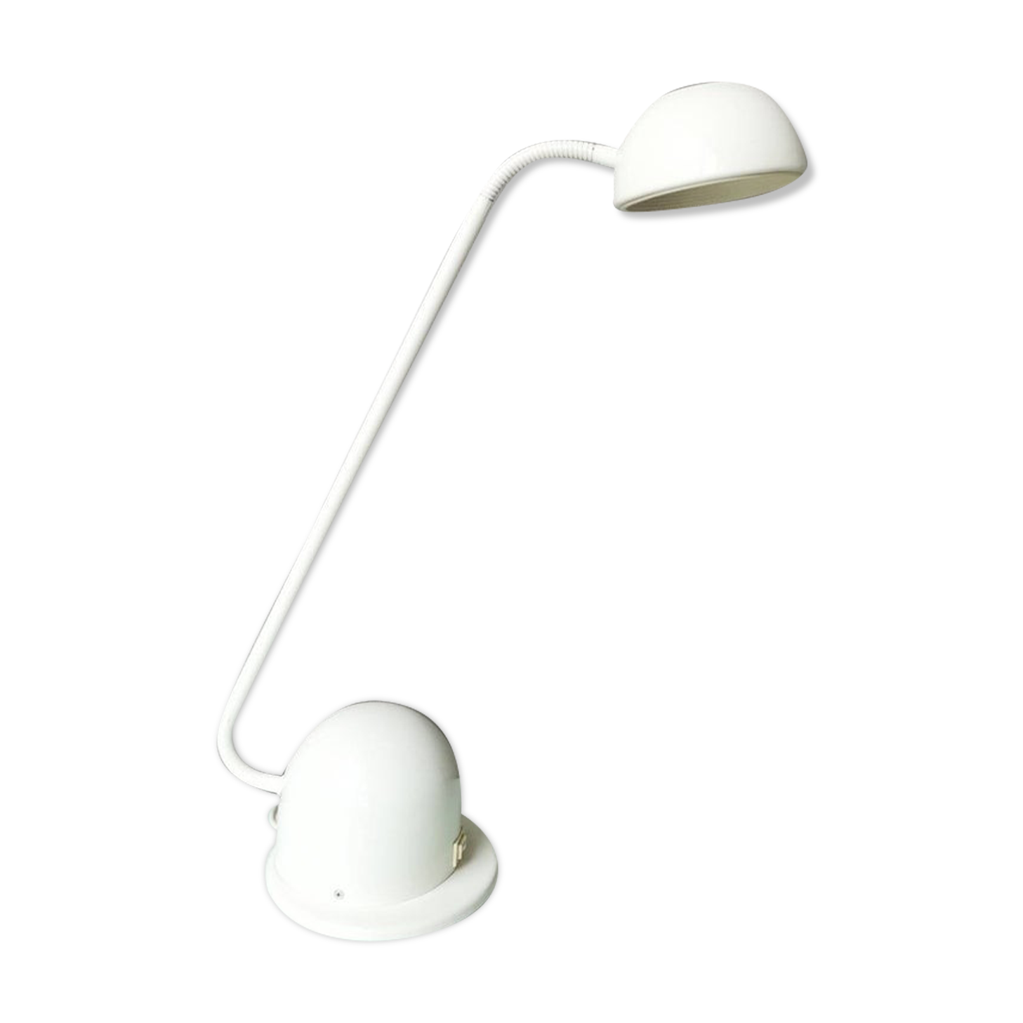 80s Vrieland white metal desk lamp