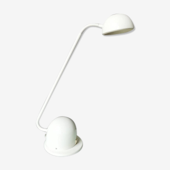 Lampe de bureau en métal blanc 80s Vrieland