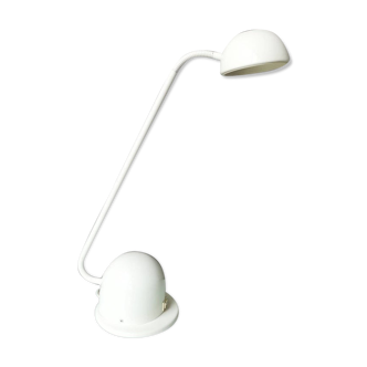 Lampe de bureau en métal blanc 80s Vrieland