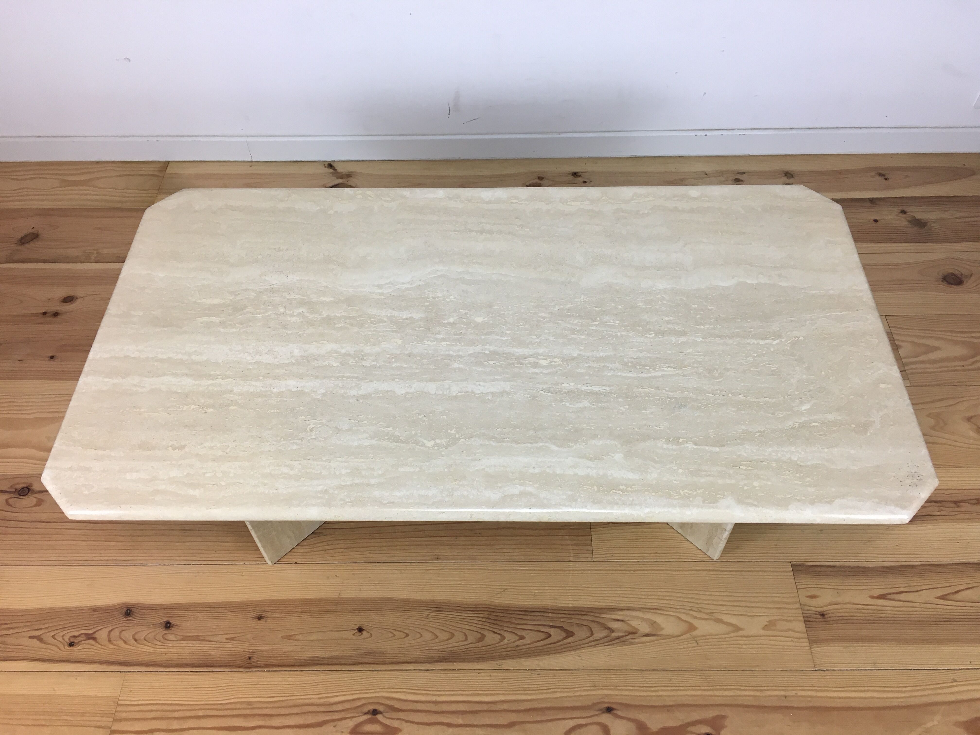 Travertine coffee table