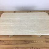 Travertine coffee table