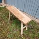 Small bench in raw solid wood