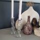 Pair of glass candlesticks