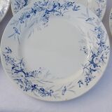 8 flat earthenware plates Creil and Montereau late nineteenth diam 23 cm