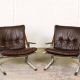 Mid-Century 'Pirate' Easy Chairs by Elsa and Nordahl Solheim for Rykken 60s