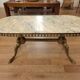 Coffee table in gilded bronze and marble