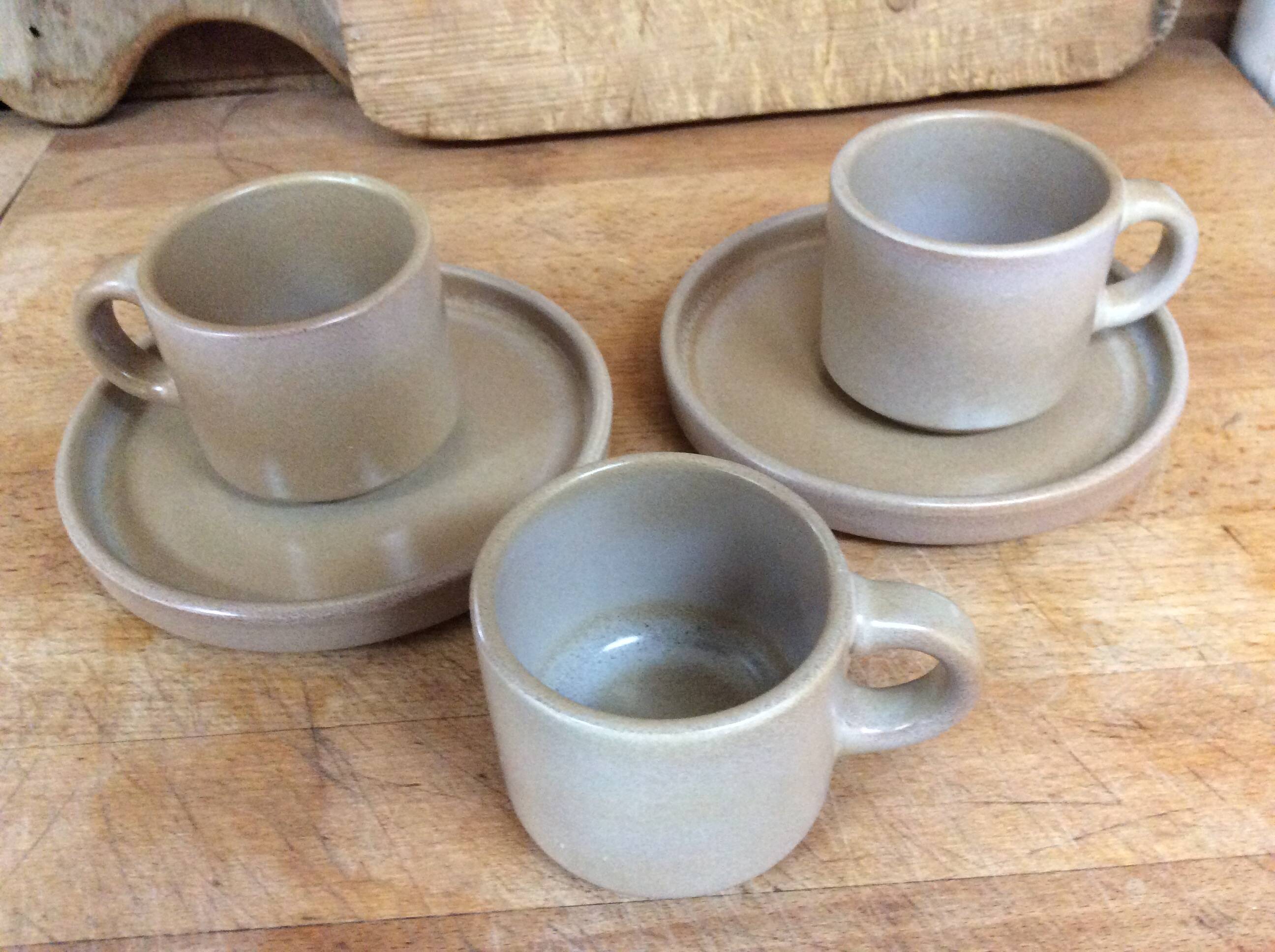 Stoneware coffee cups