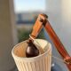Scandinavian wooden scissor acordion wall lamp
