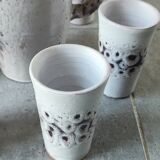 Pierlot 60s enamelled stoneware orangeade service