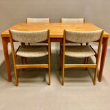 Set table and chairs Scandinavian design 1950.
