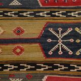 172x264Cm Cinnamon Red Kilim Rug, Large Area Rug, Turkish Bohem Rug,