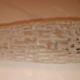 Pair of vintage glass and gold sconces