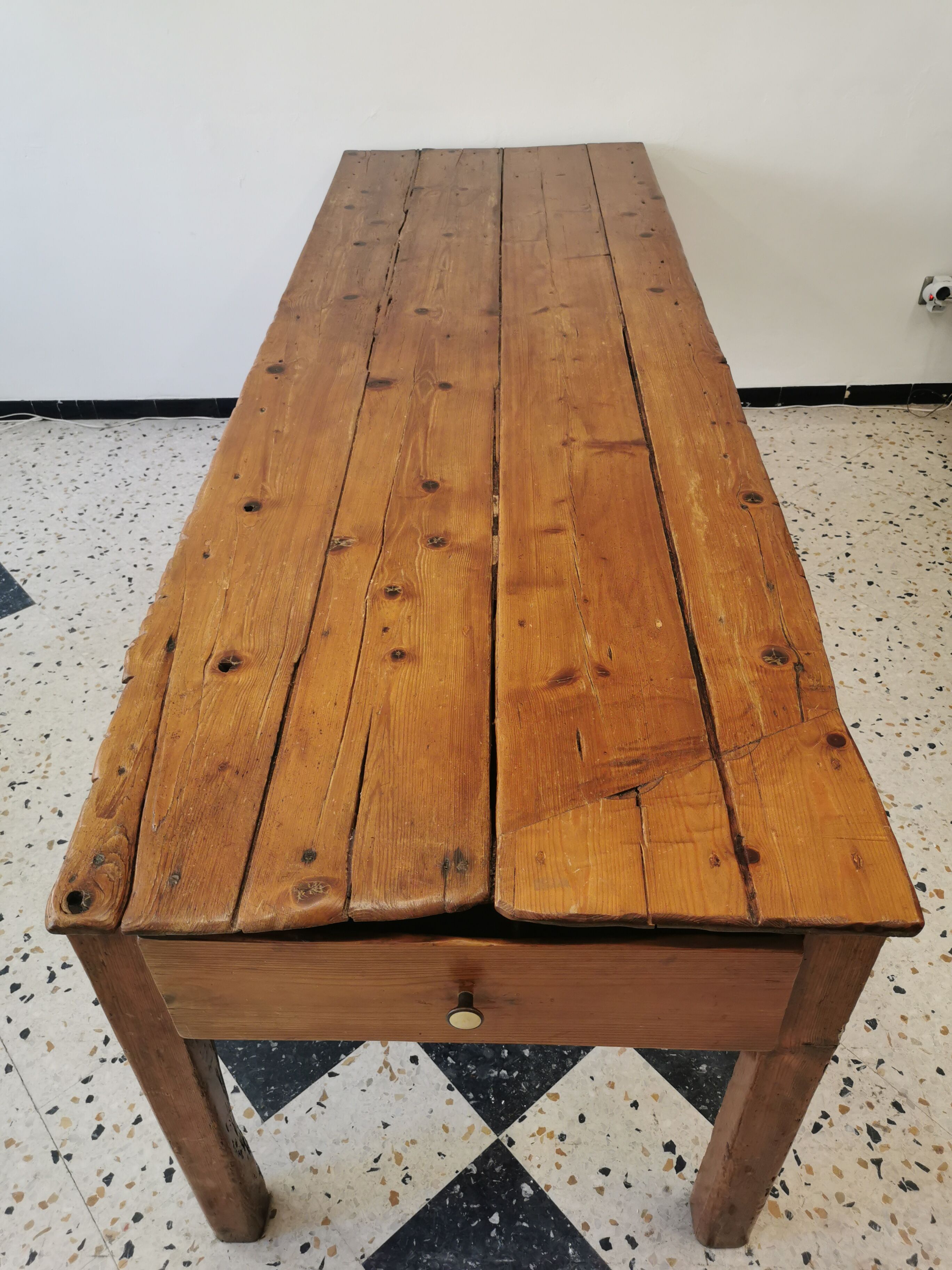 Old Catalan farmhouse table of 2m45