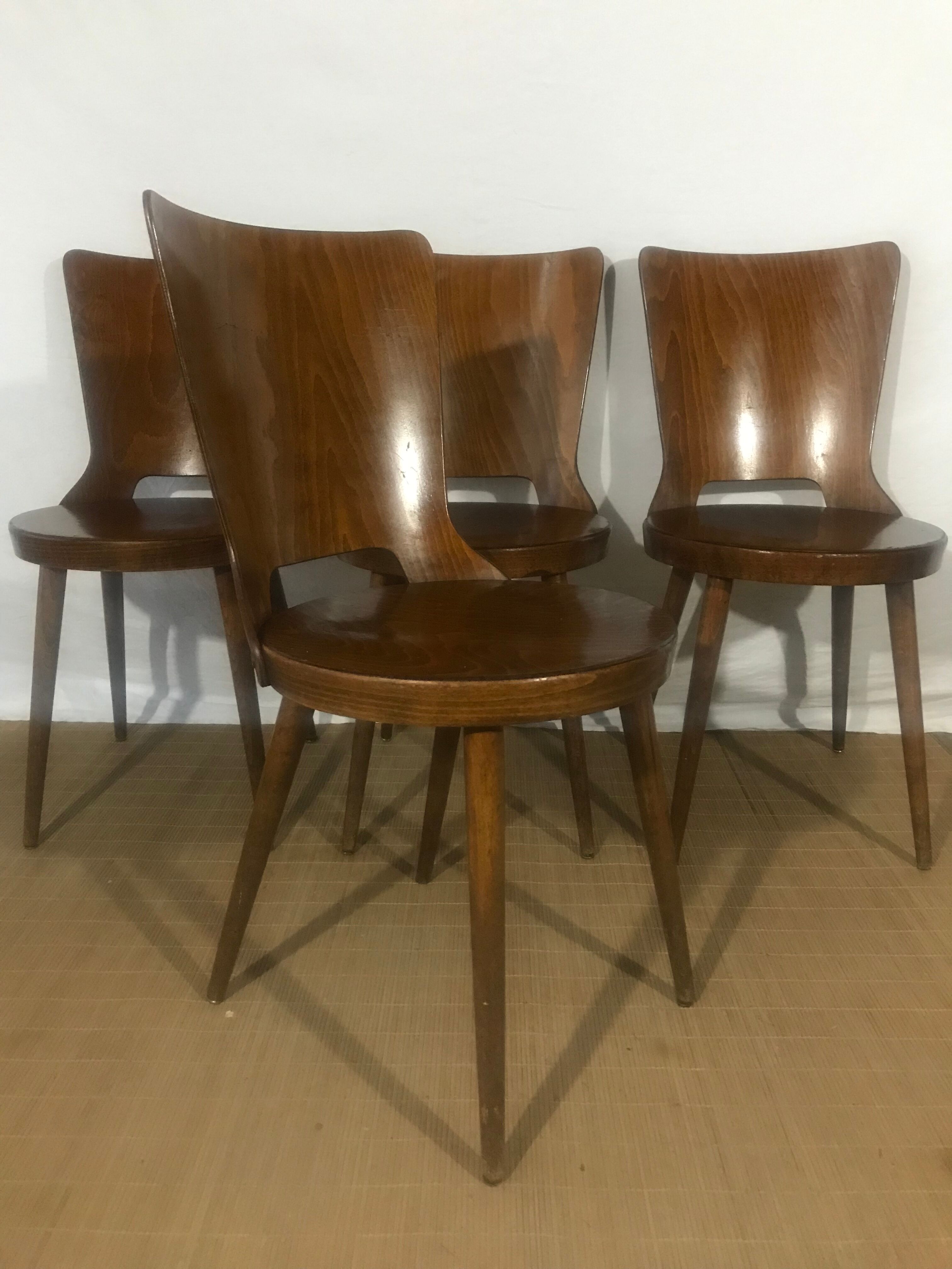 4 vintage Bistro chairs Baumann Mondor