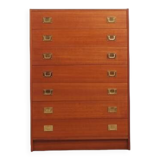 Commode en teck, design danois, années 1970, fabriquée au Danemark