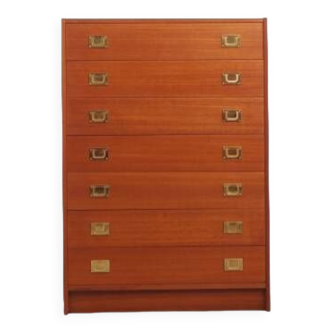 Teak chest of drawers, Danish design, 1970s, made in Denmark