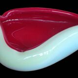 Ancienne coupelle vide poche cendrier double opaline