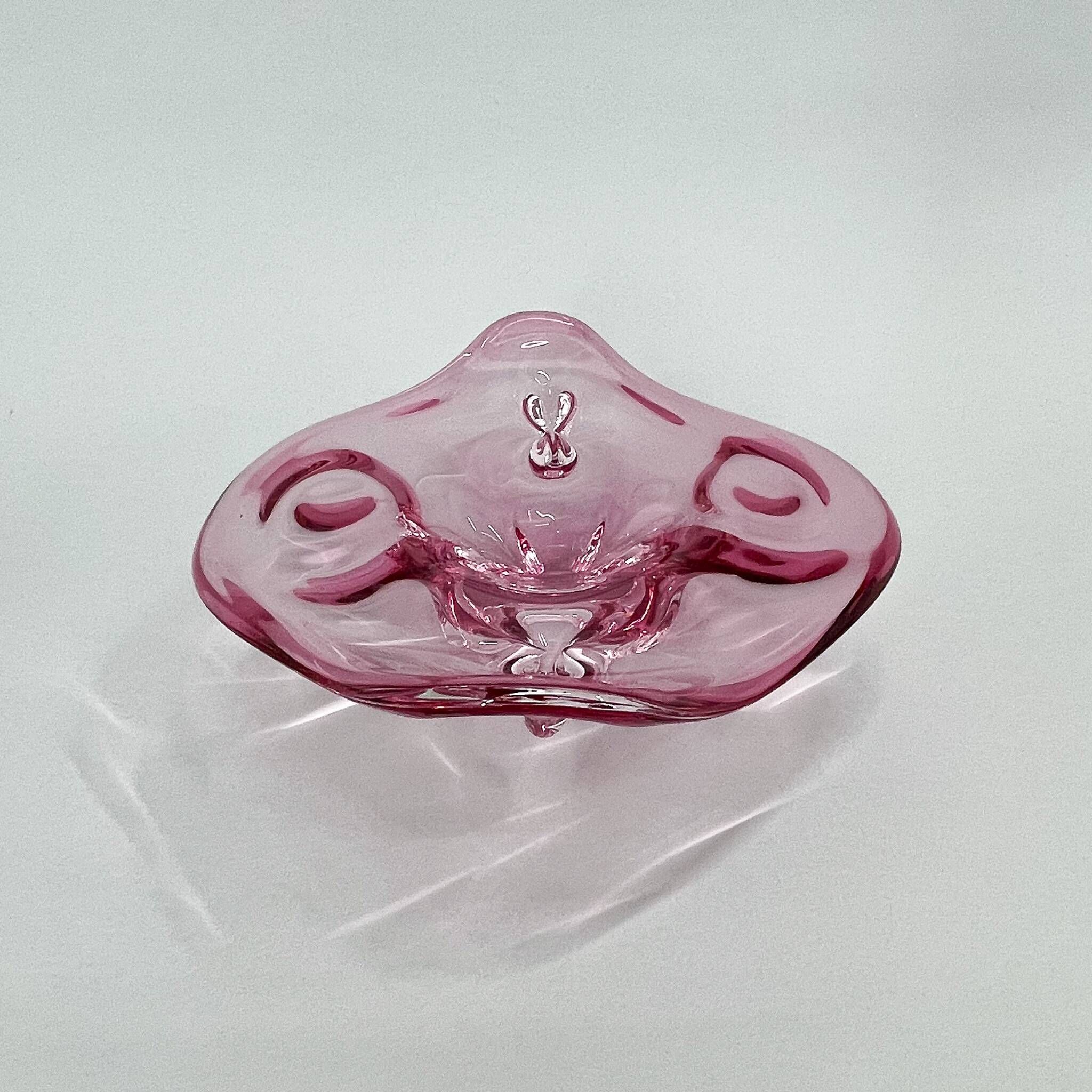 1960s Czech Art Glass Bowl by Josef Hospodka for Chribska Glassworks