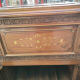 Bar cabinet with solid teak system circa 1980