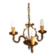Bronze chandelier, 3-arm bronze pendant light, living room light.