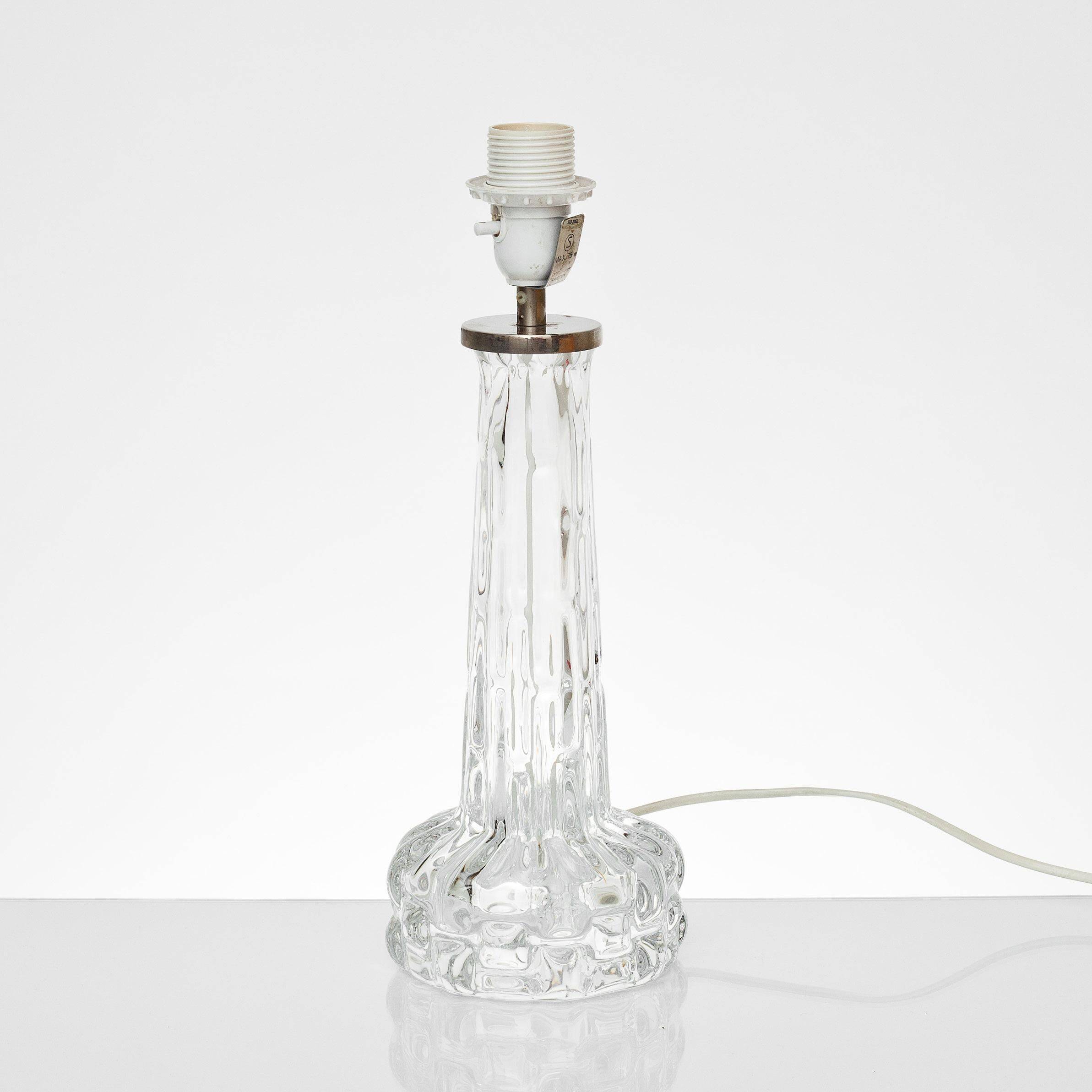 Carl Fagerlund for Orrefors, desk lamp in glass model "RD"
