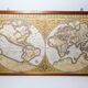 Frame and map "Orbis terrae compendiosa descriptio", Reproduction of an engraving Gérard Mercator