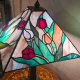 lamp 1975 to 85 origin lampshade stained glass Tiffany style 53x30 el