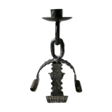 Wrought iron candle holder, brutalist, 60s-70s