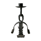 Wrought iron candle holder, brutalist, 60s-70s