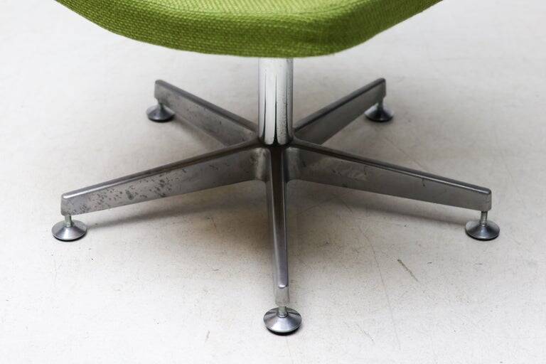 André Cordemeyer desk chair for Gispen, green wool, Netherlands, 1960s