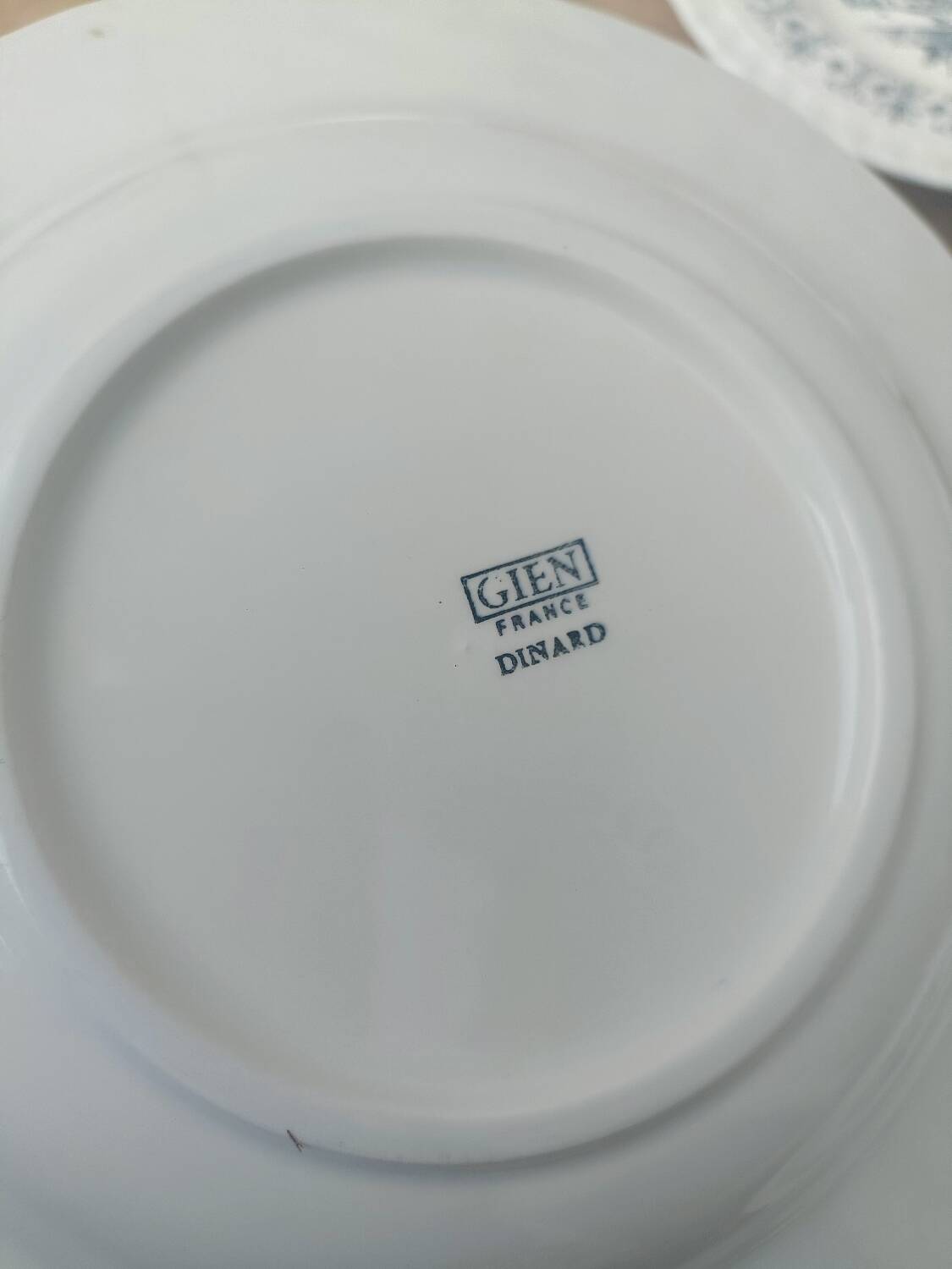 Gien soup plates with Brittany motif