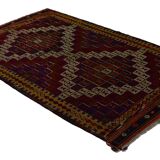 Area kilim rug ,vintage wool turkish handknotted kilim, 277cmx 166cm rug