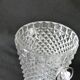 Vintage glass ice bucket stamped with a metal handle