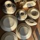 Clairefontaine tableware service, earthenware with bird decoration.