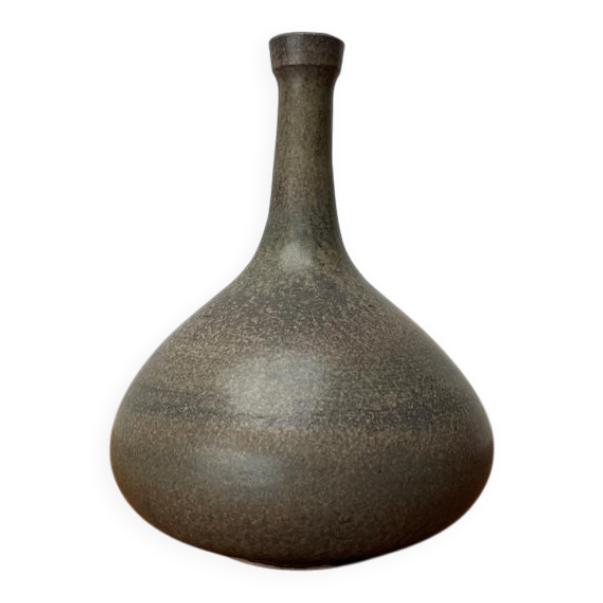 Mid-century minimalist studio pottery vase by Mathies Schwarze, Germany, 1960s.