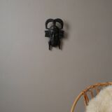 Wooden mask vintage tribal decoration African art Togo decorative object hand carved 1934