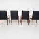 Lot de 4 fauteuils en bois de rose, Danemark 1950